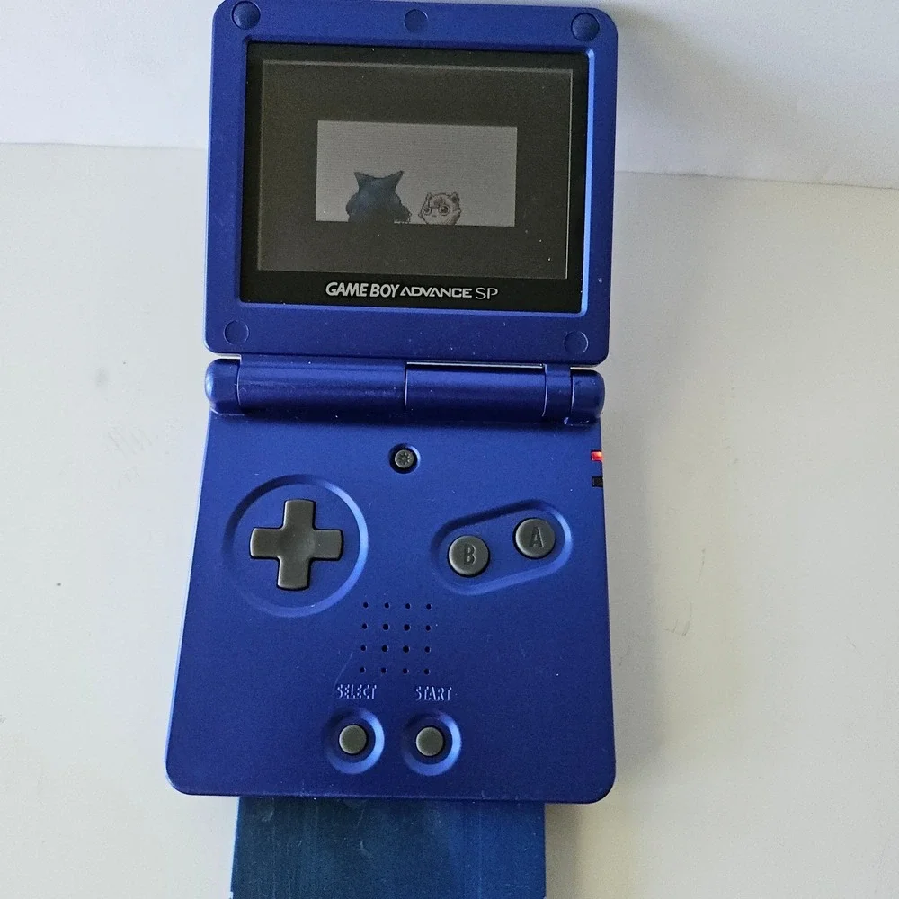 Nintendo Game Boy Advance SP & Pokémon Blue Edition 1998 Game Cartridge - TESTED